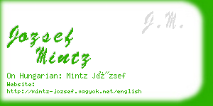 jozsef mintz business card